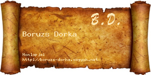 Boruzs Dorka névjegykártya