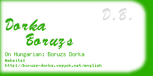 dorka boruzs business card